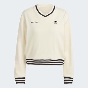 adidas Sporty & Rich V-Neck Crew Sweater NWT
